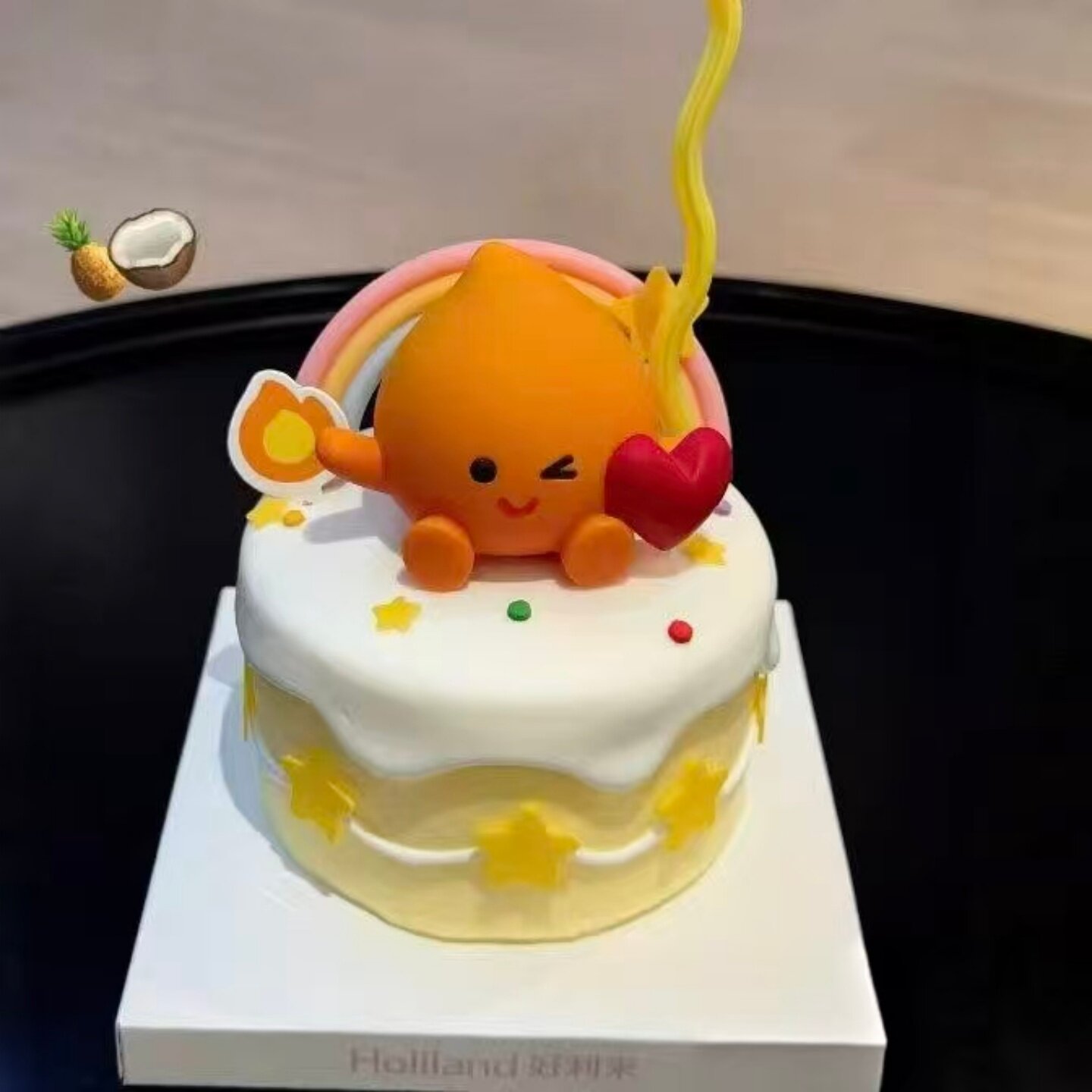 网红火花蛋糕装饰摆件续火花软陶小火苗情人节情侣念日love插件