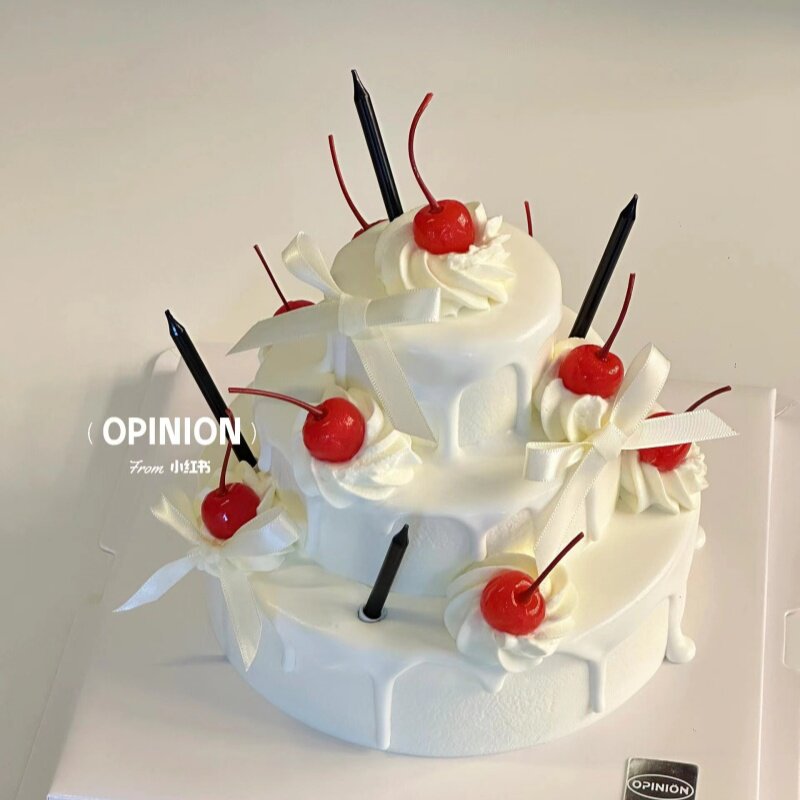 黑酷铅笔车厘子樱桃生日蜡烛