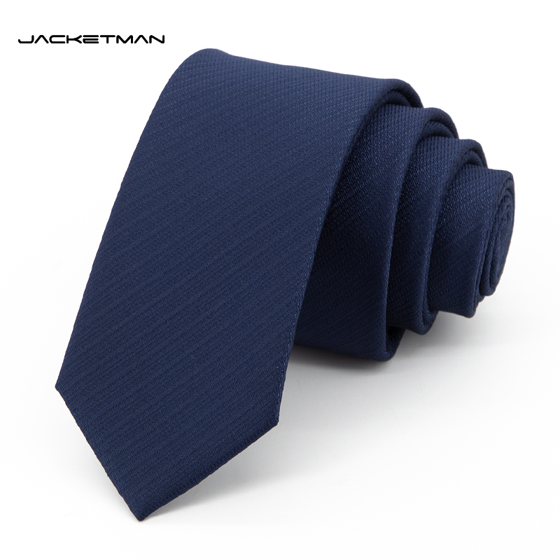 Jacketman领带男韩版蓝色时尚暗斜个性条纹职业正装商务窄版6cm款