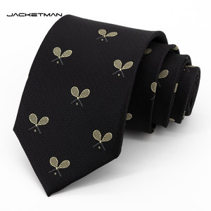 Jacketman黑色时尚羽毛球领带