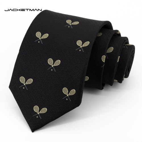 Jacketman黑色时尚羽毛球领带