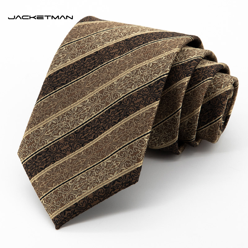 Jacketman领带男韩版棕咖色复古藤蔓斜纹个性正装潮流宽版8cm款,服饰配件/皮带/帽子/围巾,领带,淘宝优惠券,粉丝福利购,淘宝优惠卷