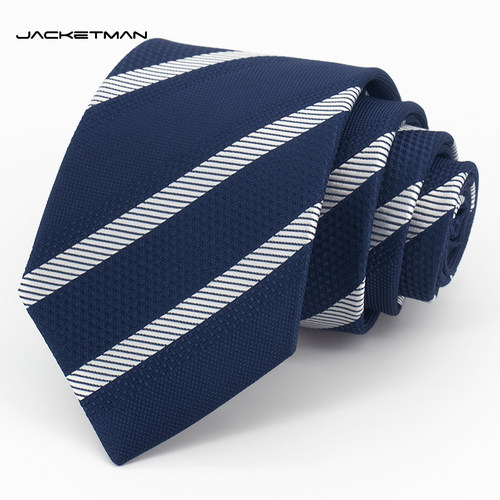 Jacketman领带条纹商务职业正装