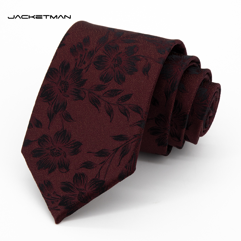 Jacketman枝叶花朵复古领带