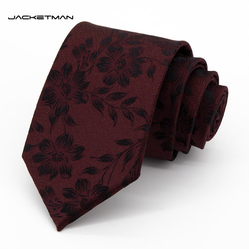 Jacketman枝叶花朵复古领带