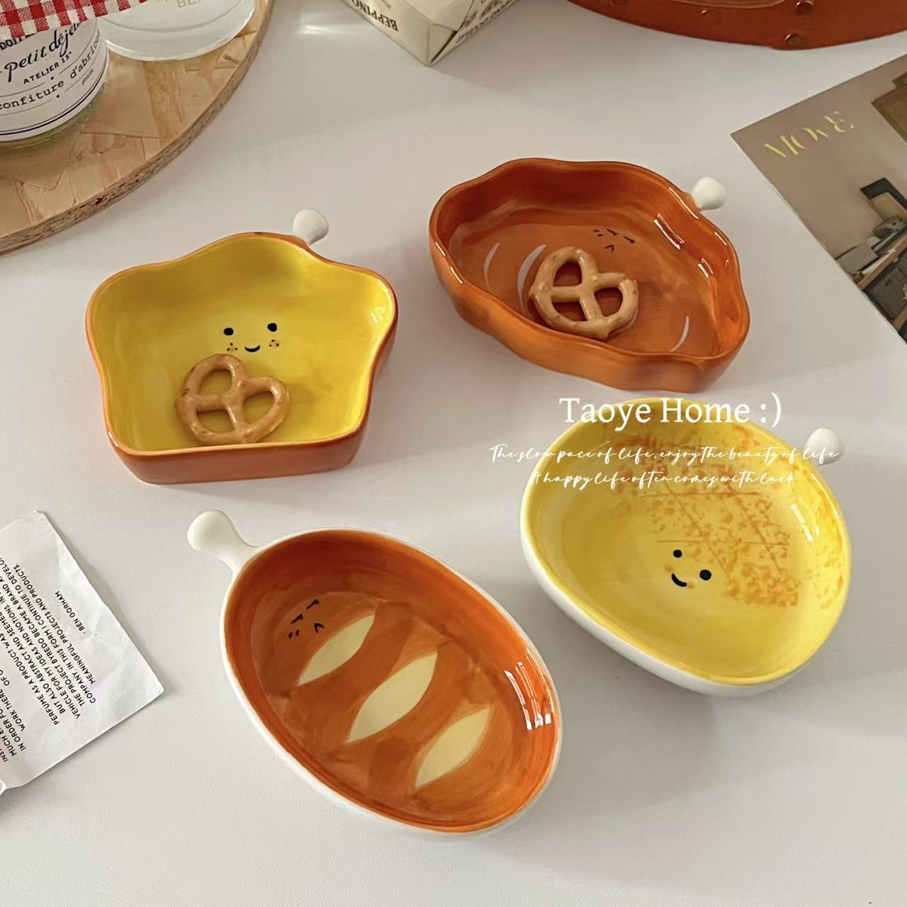 ins可爱面包蘸料碟调味碟小碟