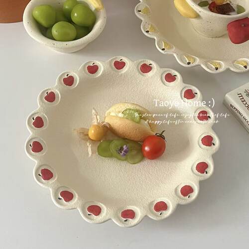 ins可爱苹果香蕉西餐甜品盘子