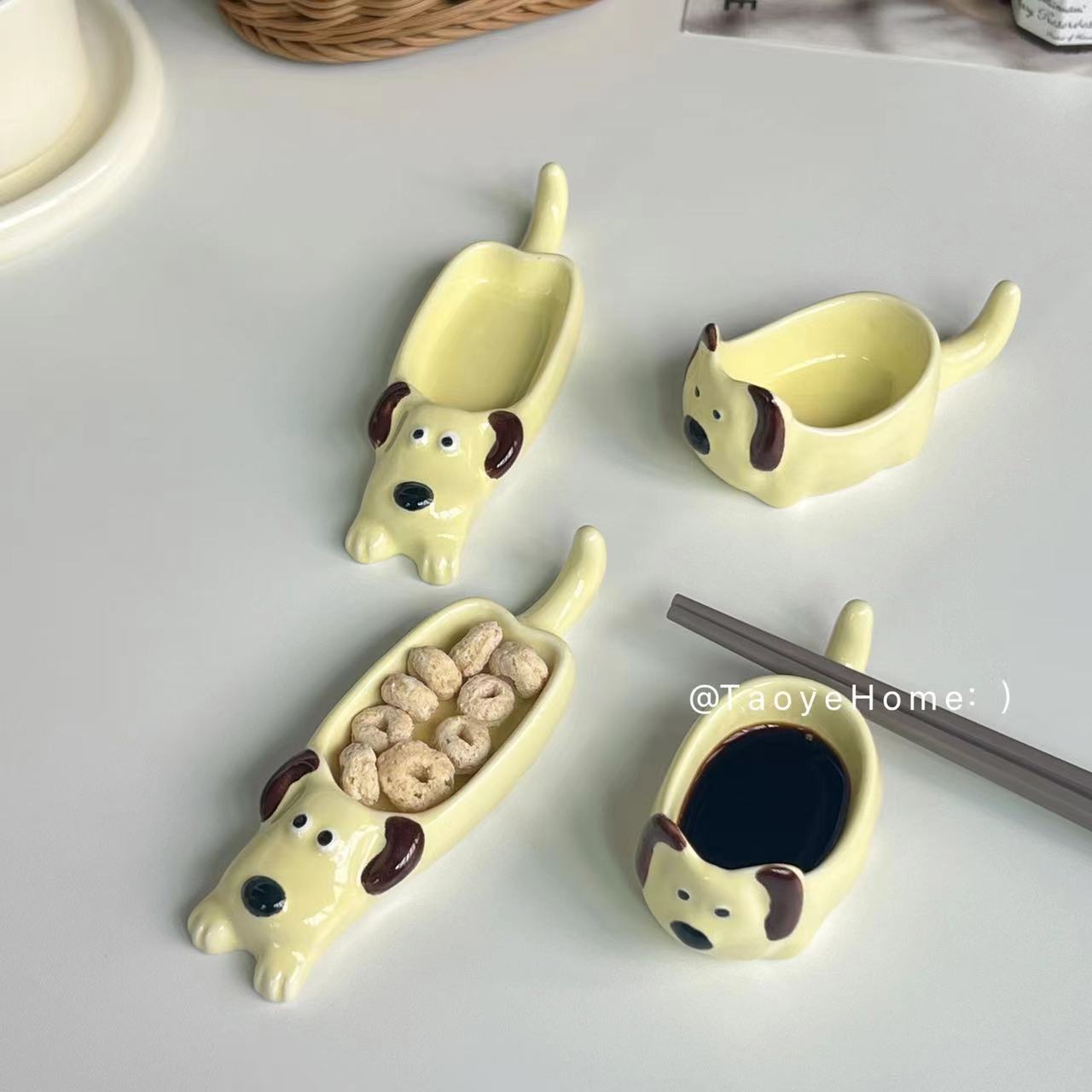 ins风可爱陶瓷蘸料碟调味碟