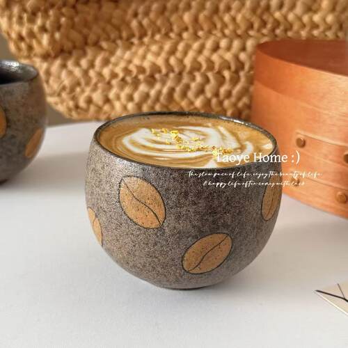 景德镇手作咖啡豆拉花杯咖啡杯