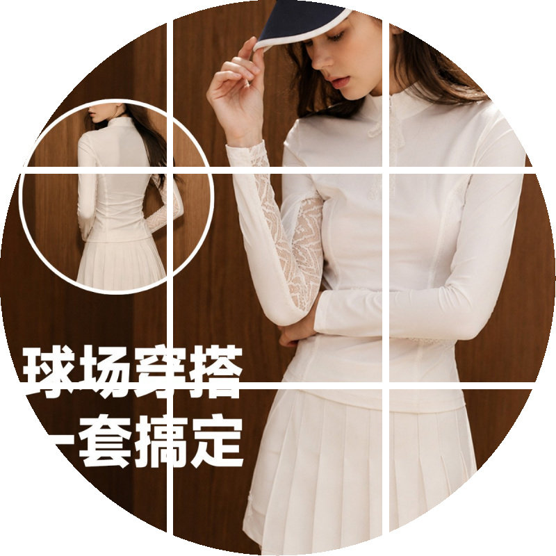 热销韩系网球服两件套女立领拉链