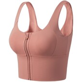 运动跑步拉链健身内衣减震聚拢个性 瑜伽背心外穿定型防下垂