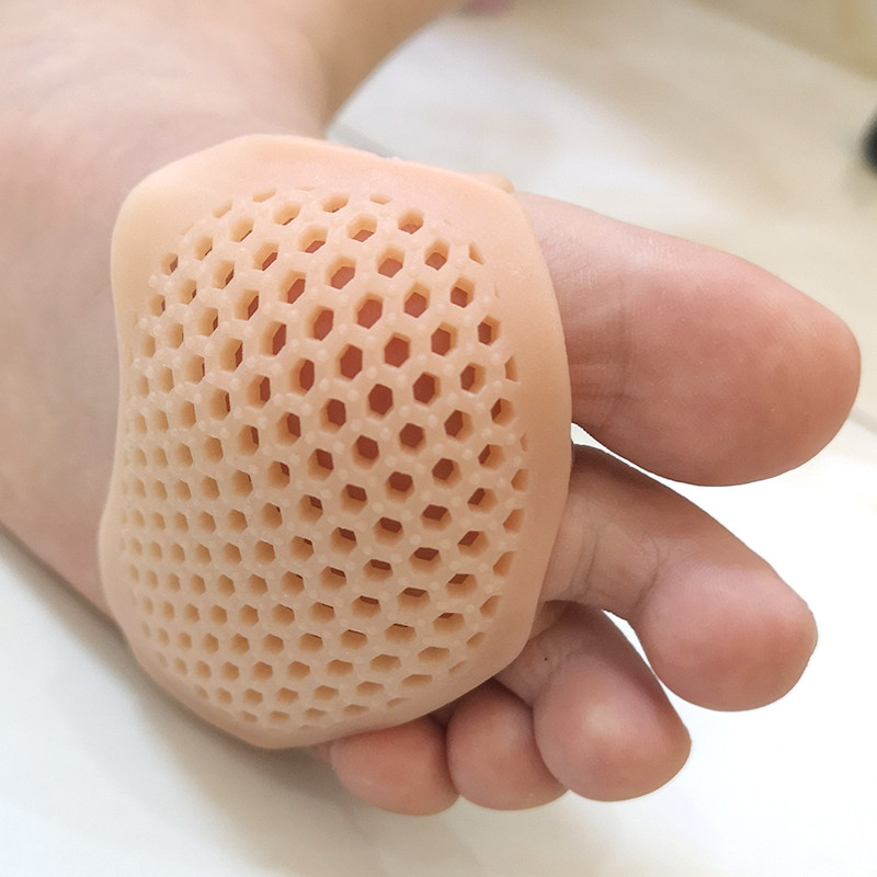 4 PAIRS OF HIGH-HEELED INSOLES HALF-SIZE PADS FOREFOOT PADS HONEYCOMB SILICONE PAIN-PROOF THICKENED ANTI-ABRASION MATS FEMALE SUPER SOFT