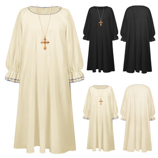 跨境万圣节牧师神父COS服穆斯林角色扮演舞台cosplay中世纪表演服