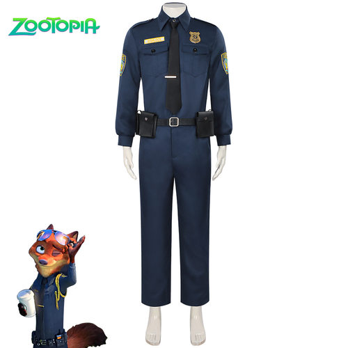 疯狂动物城2cos服狐狸尼克深蓝色尼克套装cosplay服万圣节警官服