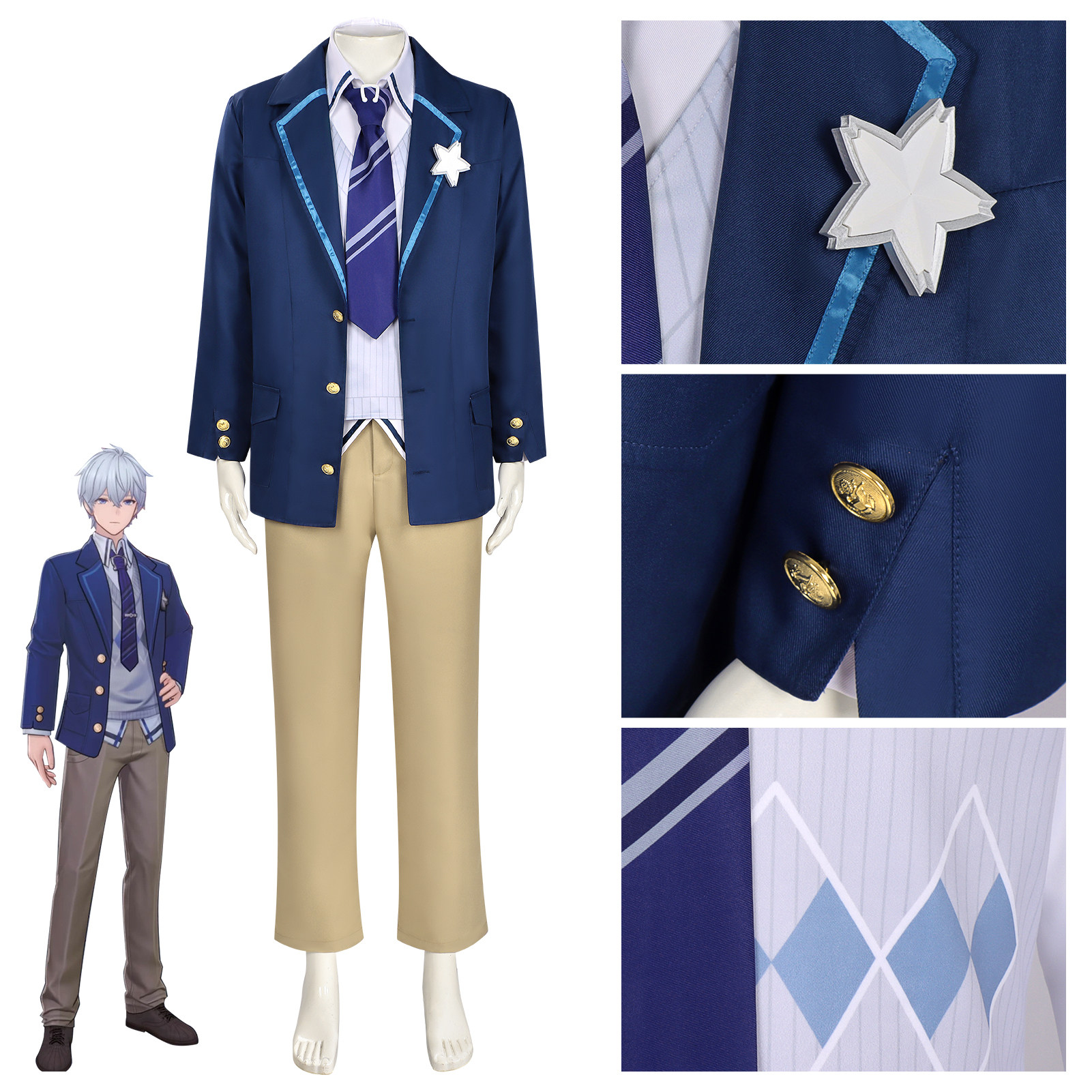 异环COS服游戏异能者同款校服制服零男二次元cosplay游戏角色服图片