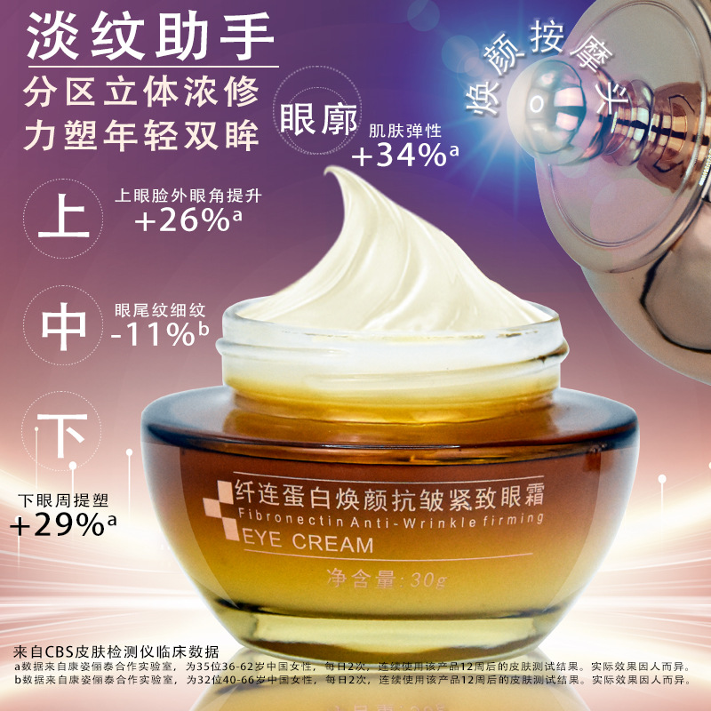 胶原蛋白紧致抗皱眼霜淡化眼周细纹眼袋黑眼圈脂肪粒舒缓眼部衰老