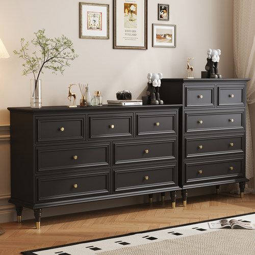 美式斗柜复古卧室床尾柜储物柜