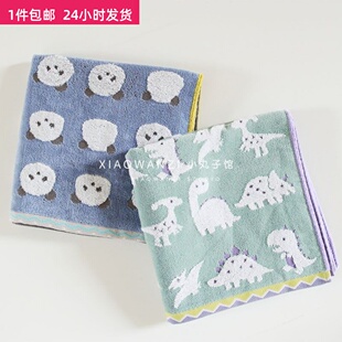 柔软吸水割绒全棉吸水卡通恐龙熊猫儿童游泳巾纯棉浴巾瑕疵外贸单