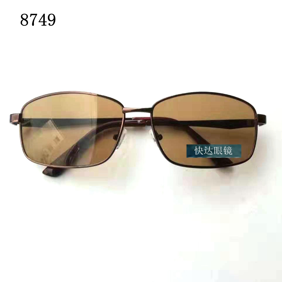 茶色方框配远视太阳镜老花墨镜75/100/150/175/225/350/375度男款