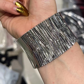 大气手镯金属高质感饰品 式 欧美复古款 工艺夸张镯子女做旧款