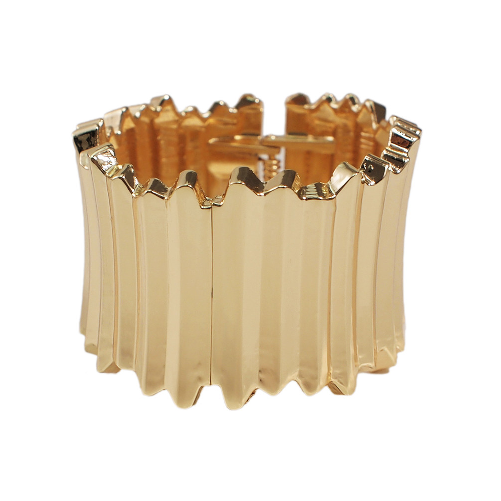 欧美金属铁丝夸张手镯女 朋克镂空百搭舞台酒店手环手镯配饰