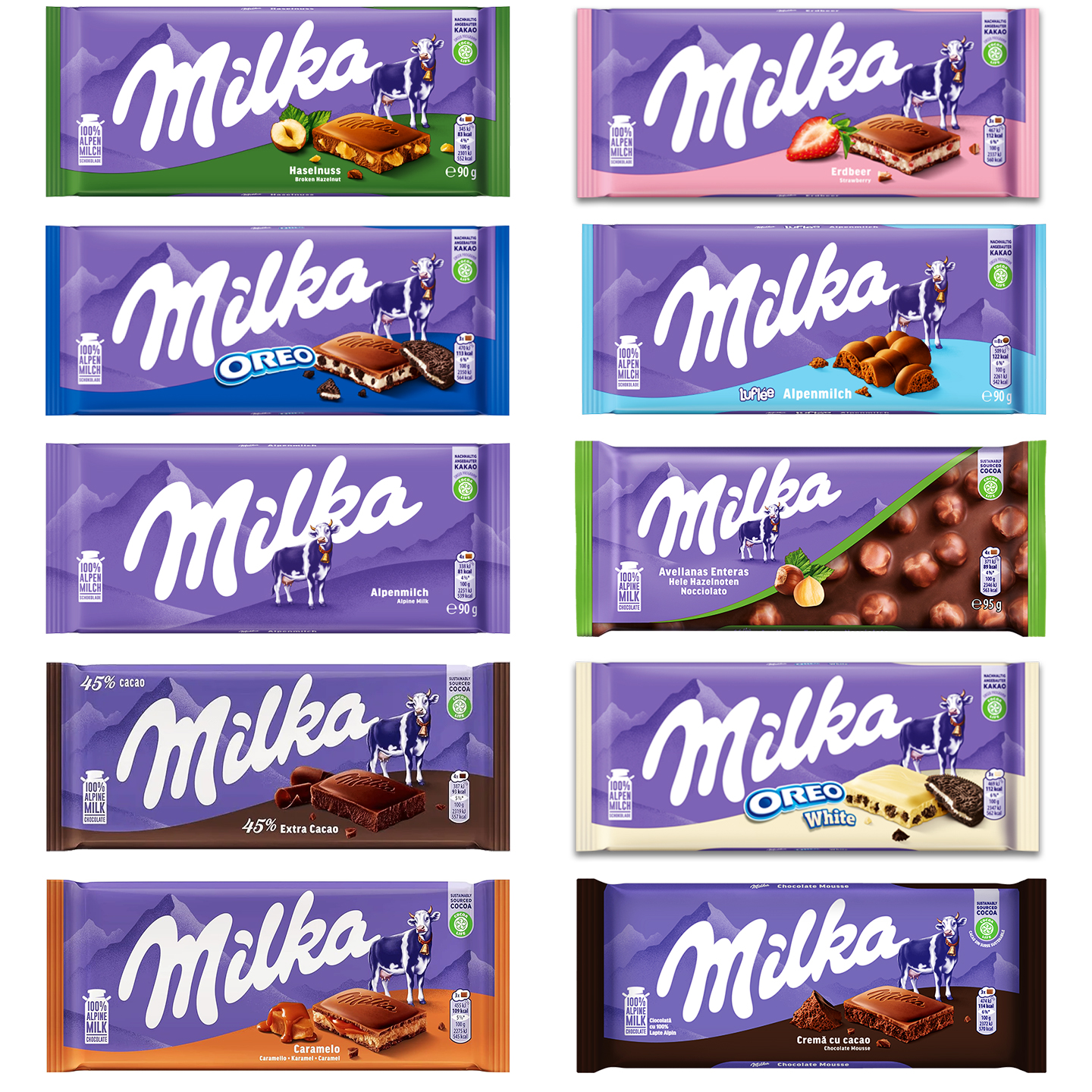 德国进口Milka巧克力排块