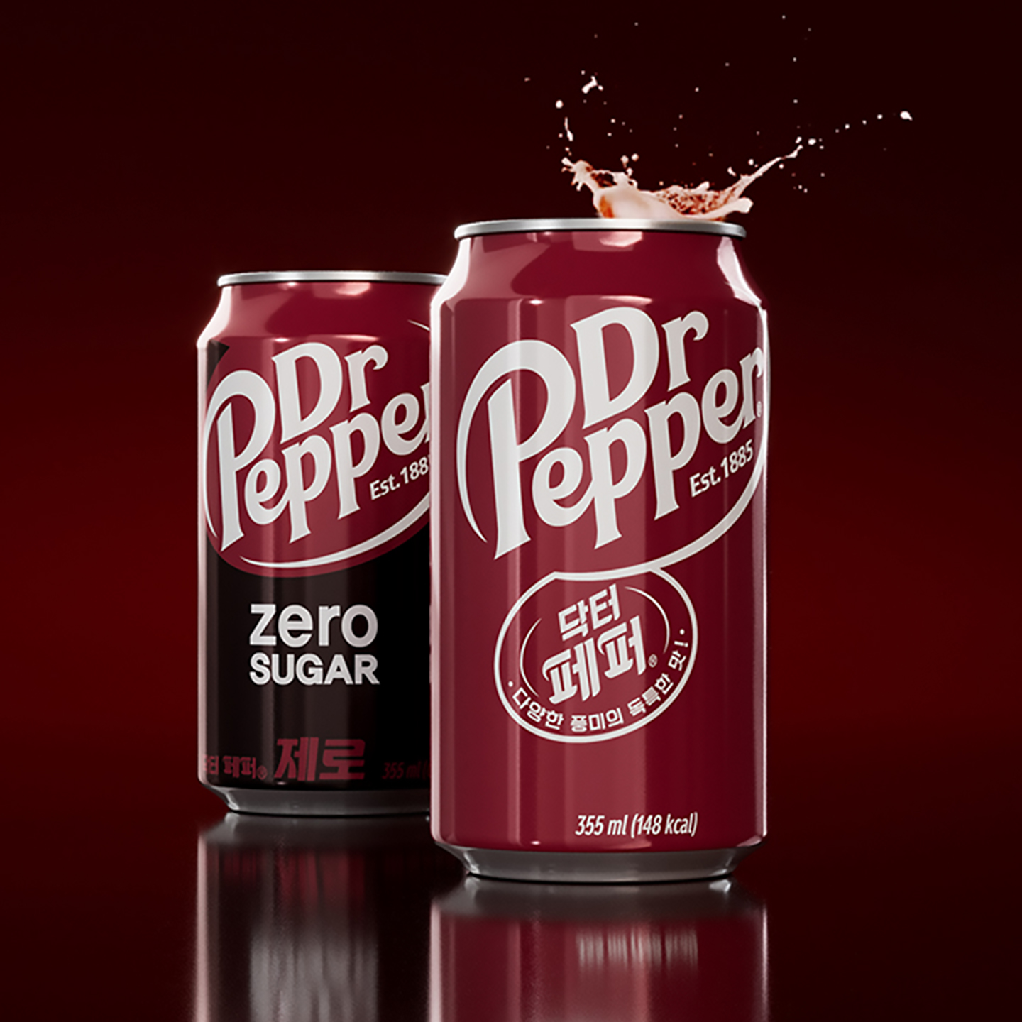 韩国进口樱桃胡椒博士汽水DR PEPPER原味可乐型350ml碳酸饮料24罐