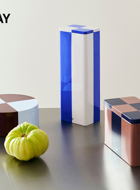 【2024AW新品】HAY Tin Container金属收纳盒收纳多功能带盖防尘