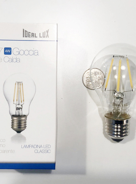 意大利进口idealluxE27LED光源透明白色复古灯泡卤素光源灯具配件