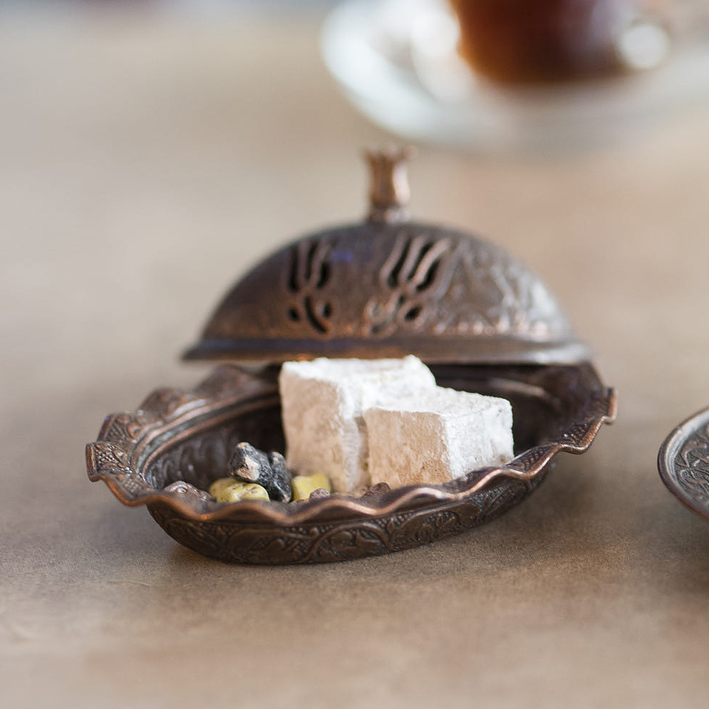 欧式宫廷风小奢华原装进口铜糖盒