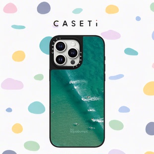 14防摔13全包12保护套MagSafe磁吸女 C家CASETI联名冲浪海洋黑白适用苹果iPhone16promax手机壳15plus明星同款