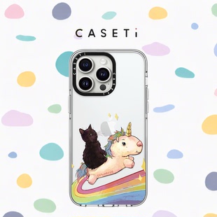 14防摔13全包12保护套MagSafe磁吸女款 小马独角兽C家CASETI联名适用苹果iPhone16promax手机壳15plus明星同款