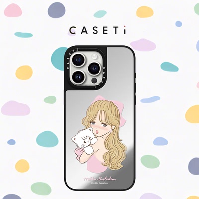 C家CASETI联名适用MIKKO抱猫咪女孩苹果iPhone16promax手机壳15plus明星同款14防摔13女12保护套MagSafe磁吸