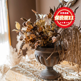 掬涵仿真罂粟花干花栀子果枝摆件禅意花束意境插花装饰花氛围假花