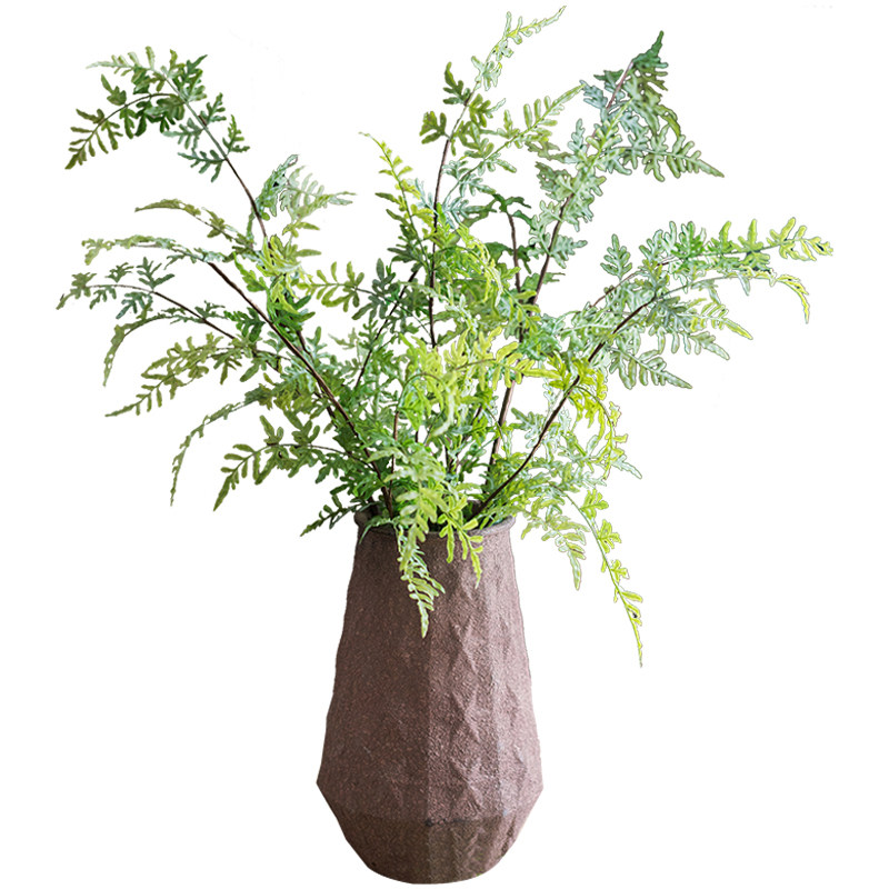 栎斛蕨枝叶仿真绿植氧气植物客厅落地装饰花艺套装摆件欧式美式