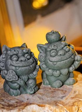创意可爱小狮子茶宠摆件招财进宝吉祥物桌面客厅茶桌家居装饰
