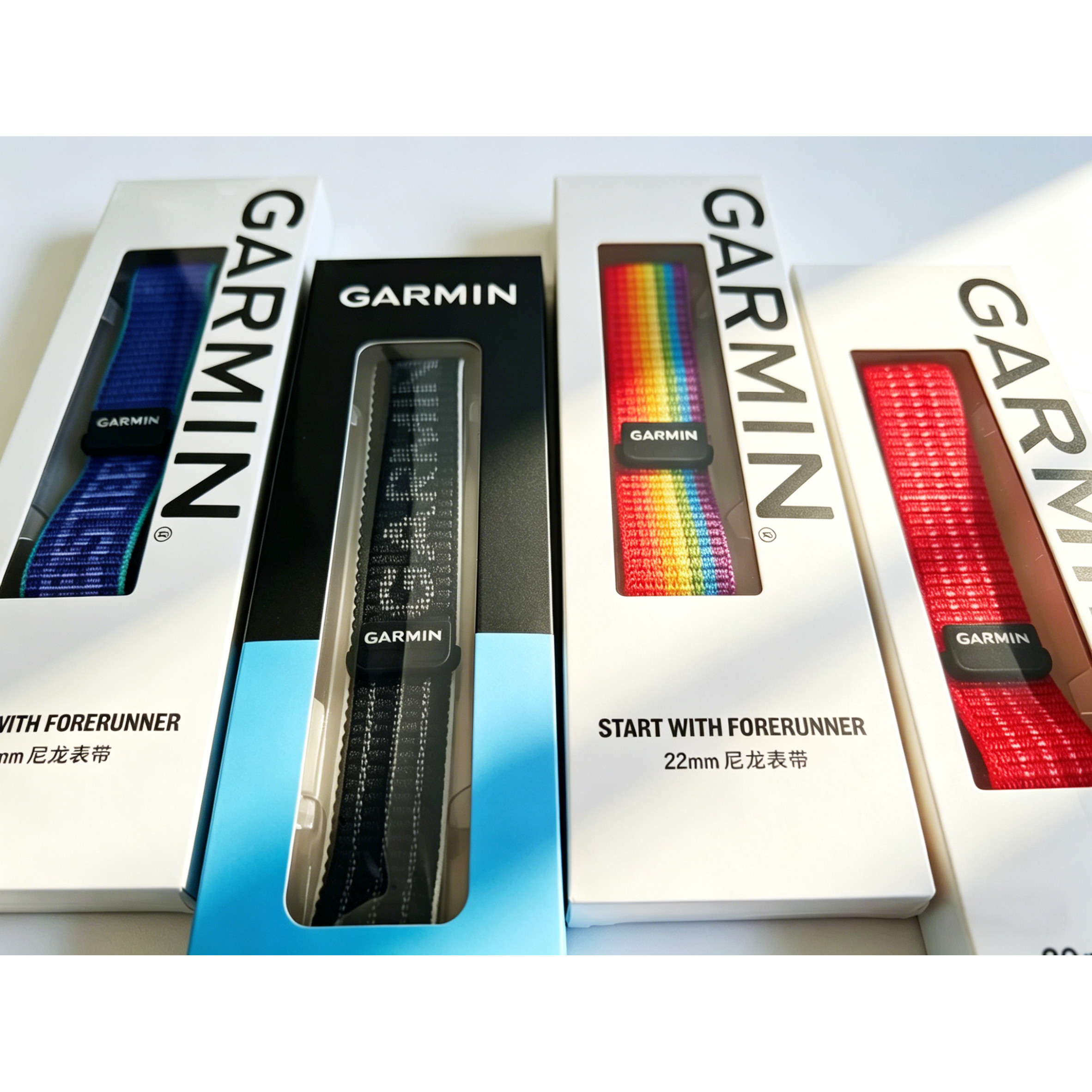 Garmin佳明255s/265s/fenix8竞速黑/疾速红定制编制尼龙快拆表带 - 实物图