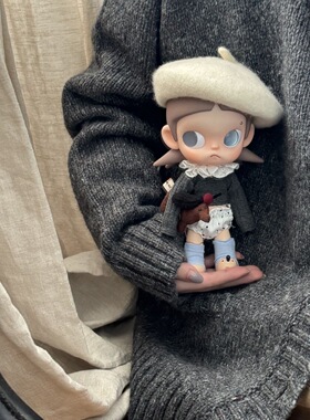 噶子姐zsiga 灰蓝套装(不含娃)玩偶长袖T恤套装可爱1/8娃衣帽子