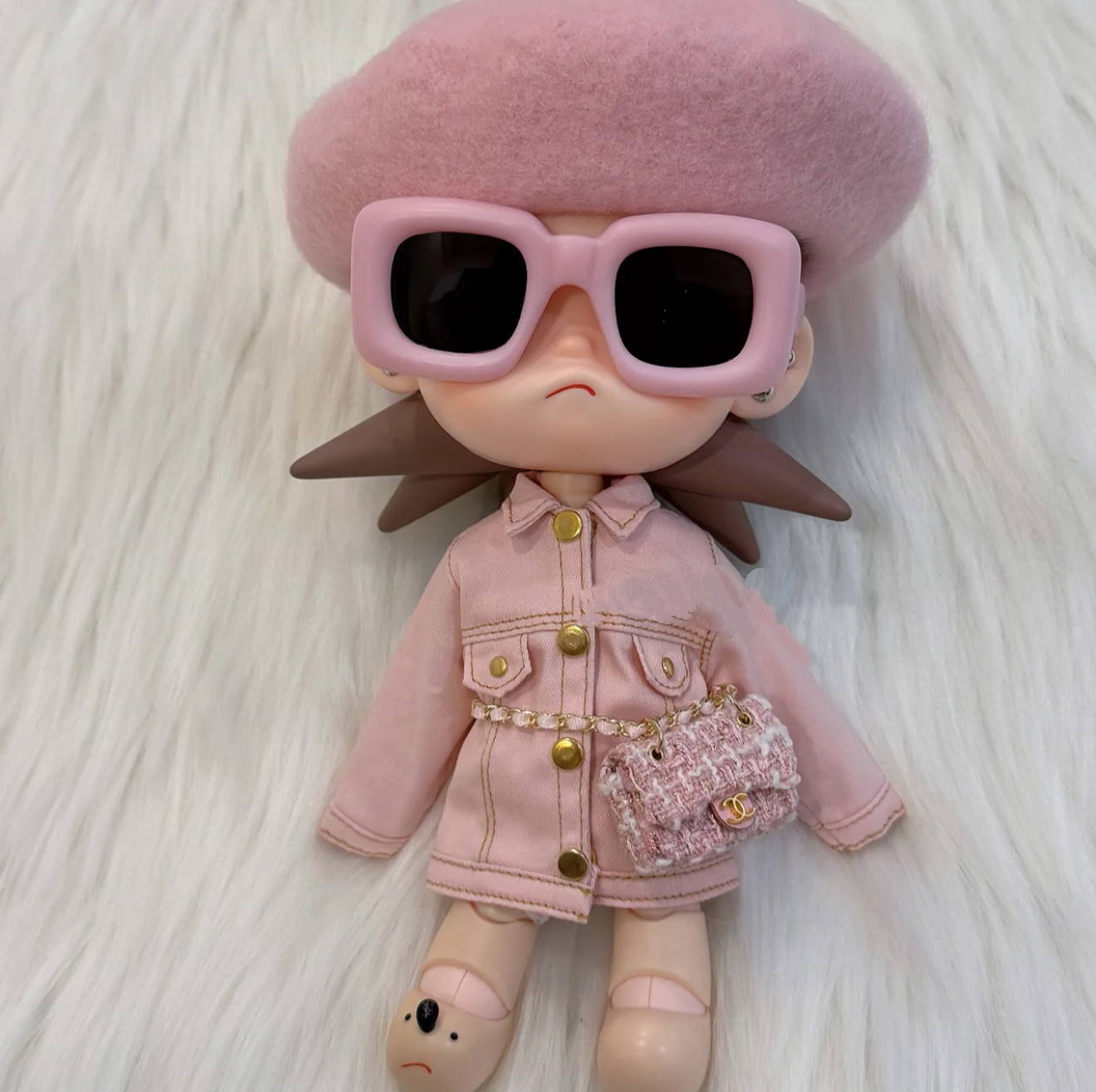 粉色衣服Zsiga娃衣动人向往贝雷帽嘎子姐之处外套可爱玩偶换装