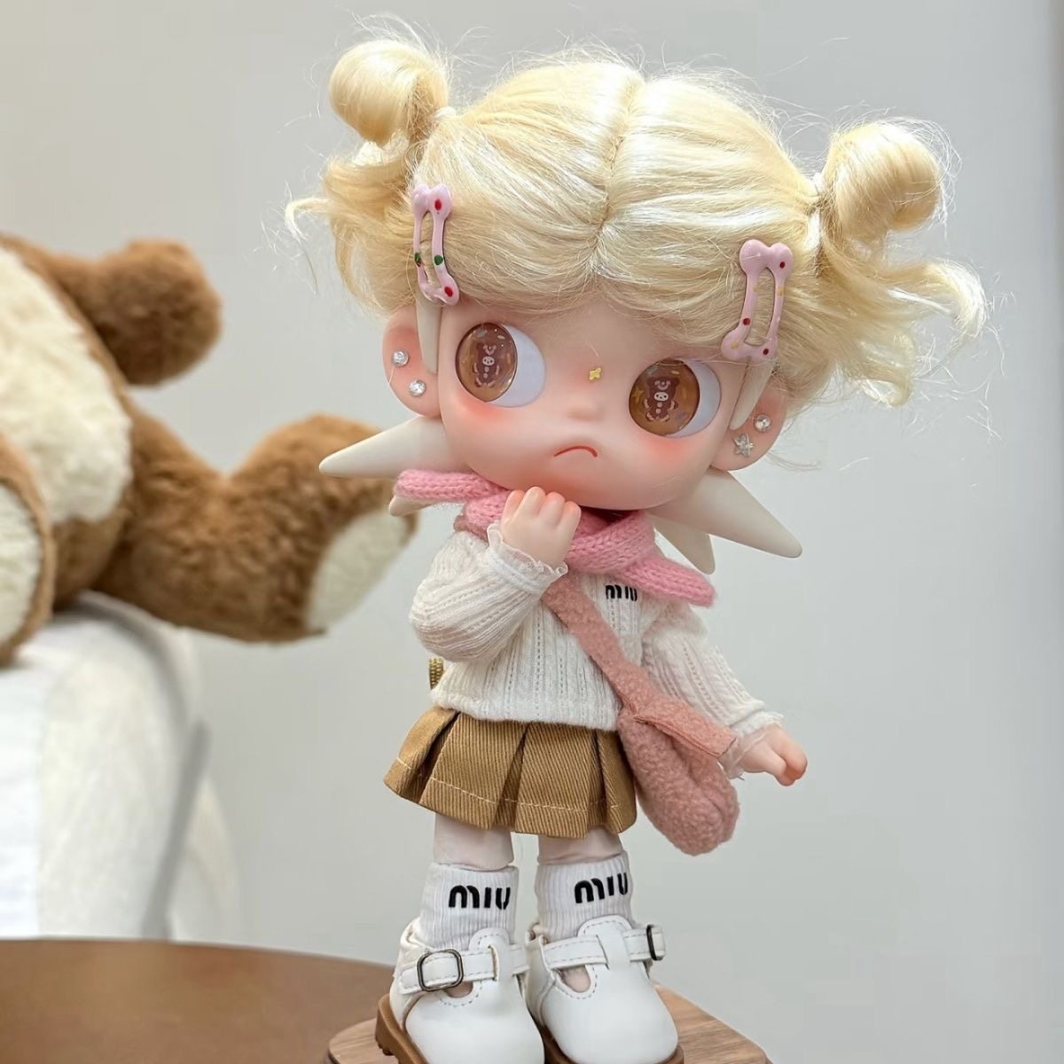 zsiga半身裙包包套装miu系穿搭嘎子姐粉色衣服1/8娃衣超萌衣服