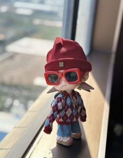 长袖 8衣服换装 包包 Zsiga嘎子姐红色毛衣圣诞娃衣可爱玩偶套装