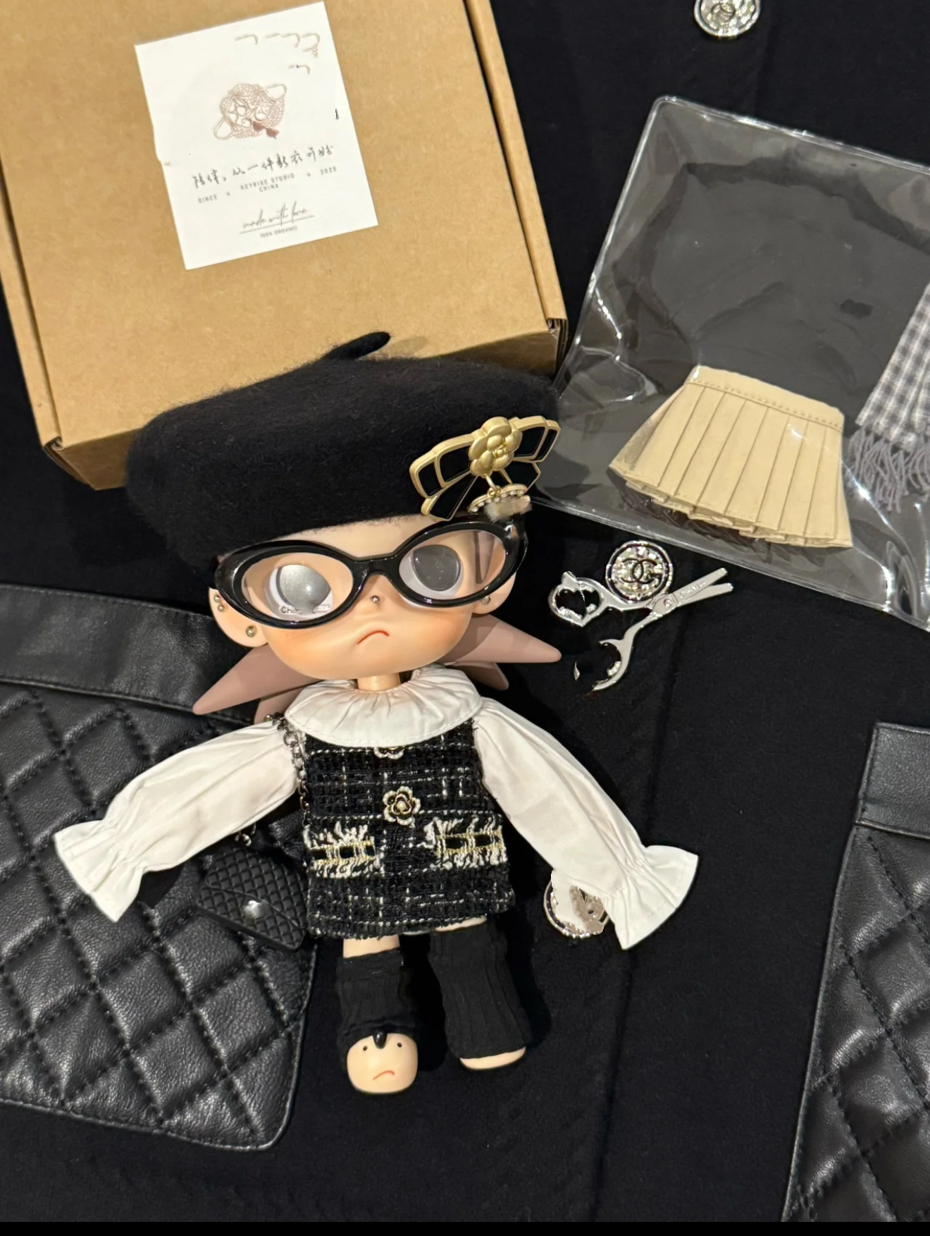 Zsiga衣服娃衣贝雷帽娃衣秋冬动人新款小香裙子套装嘎子姐潮着替