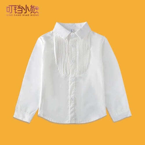 儿童长袖衬衫纯棉校服班服