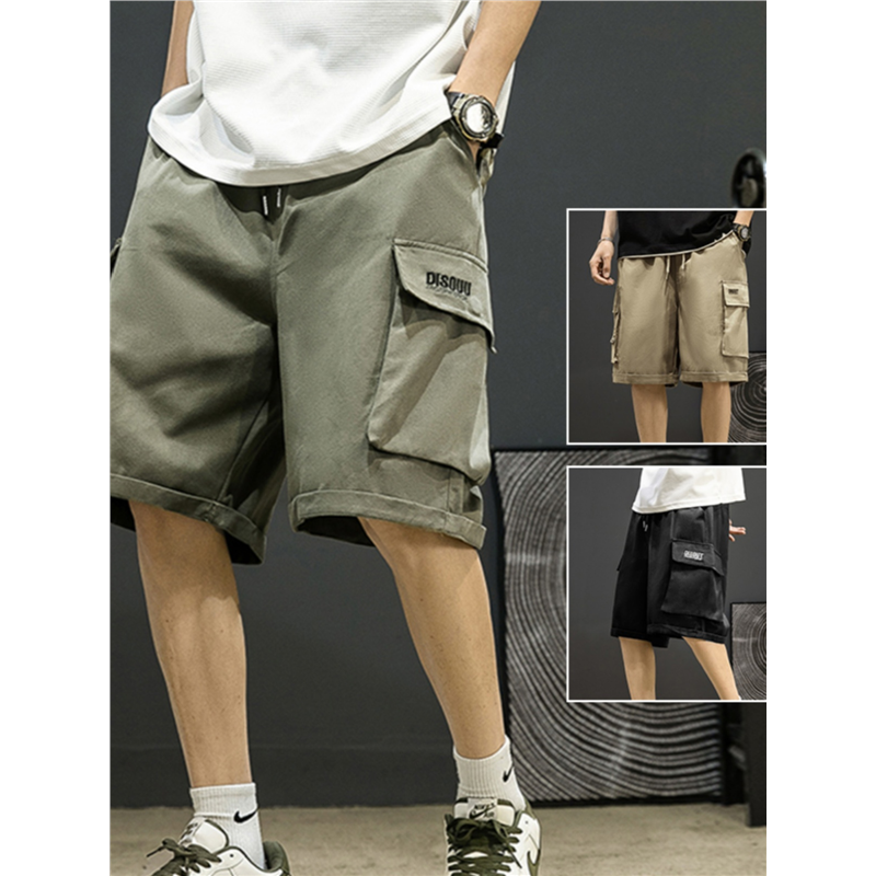 痞帅工装短裤男日系夏季直筒机能大口袋宽松休闲运动大码五分裤子,男装,短裤,淘宝优惠券,粉丝福利购,淘宝优惠卷