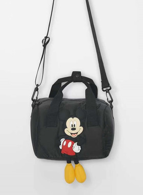 Z家儿童保龄球包可爱卡通单肩包时尚斜跨包手提包女包黑色轻巧包