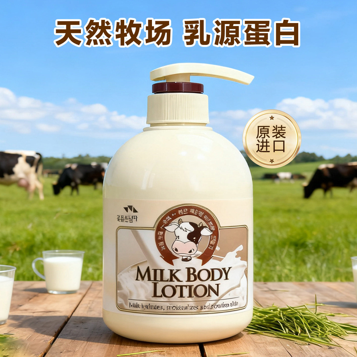 韩国进口正品所望牛奶身体乳浴后乳液女学生补水保湿滋润香体全身