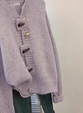 适用法国Rixho Rane 让人着迷法式复古牛角扣慵懒风软糯羊毛针