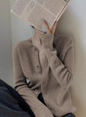 适用法国Rixo Rane 高y级感绝美针织开衫上衣女秋冬别致内搭打