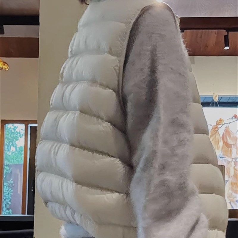 适用高级感立领坎肩马甲棉服女202D5秋冬宽松加厚保暖短款背心棉