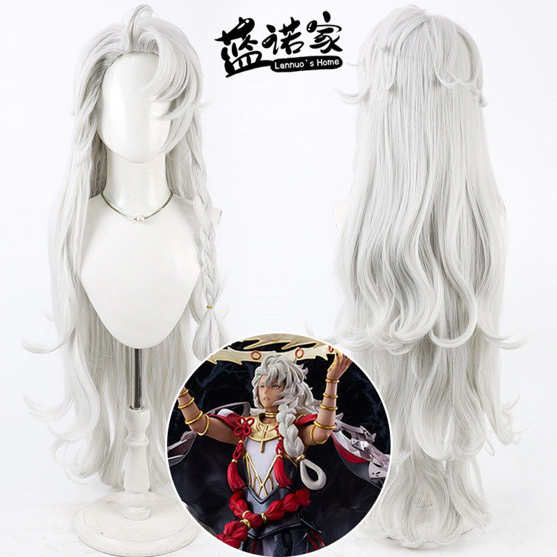【云容】FGO 魔术王所罗门cos假发 打毛发根 层次反翘 银白色